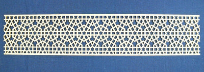 Holzfries Wanddeko Ornament Bordüre Laserzuschnitt Holz Zierteil Möbel 50 cm x 10 cm