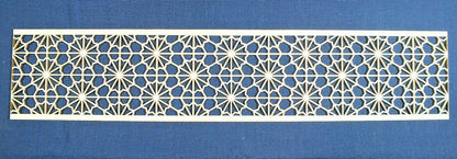 Holzfries Wanddeko Ornament Bordüre Laserzuschnitt Holz Zierteil Möbel 50 cm x 10 cm