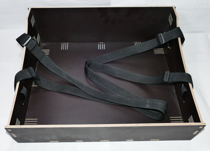 Großer Holz Bauchladen schwarz/braun