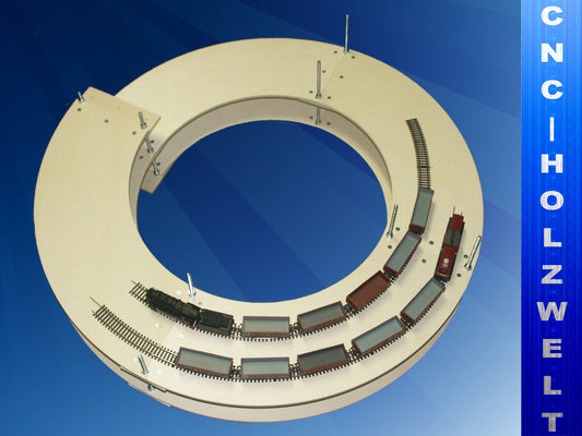 Gleiswendel Spur H0 Modellbahn Zweigleis 3,5 Ebenen mit An- und Abfahrt