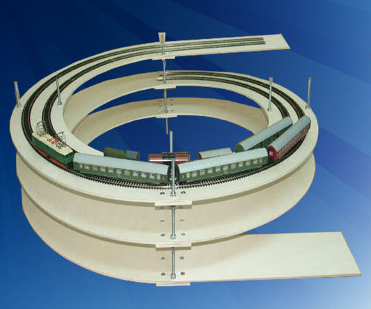 Gleiswendel Spur TT Modellbahn Zweigleis 3,5 Ebenen mit An- und Abfahrt