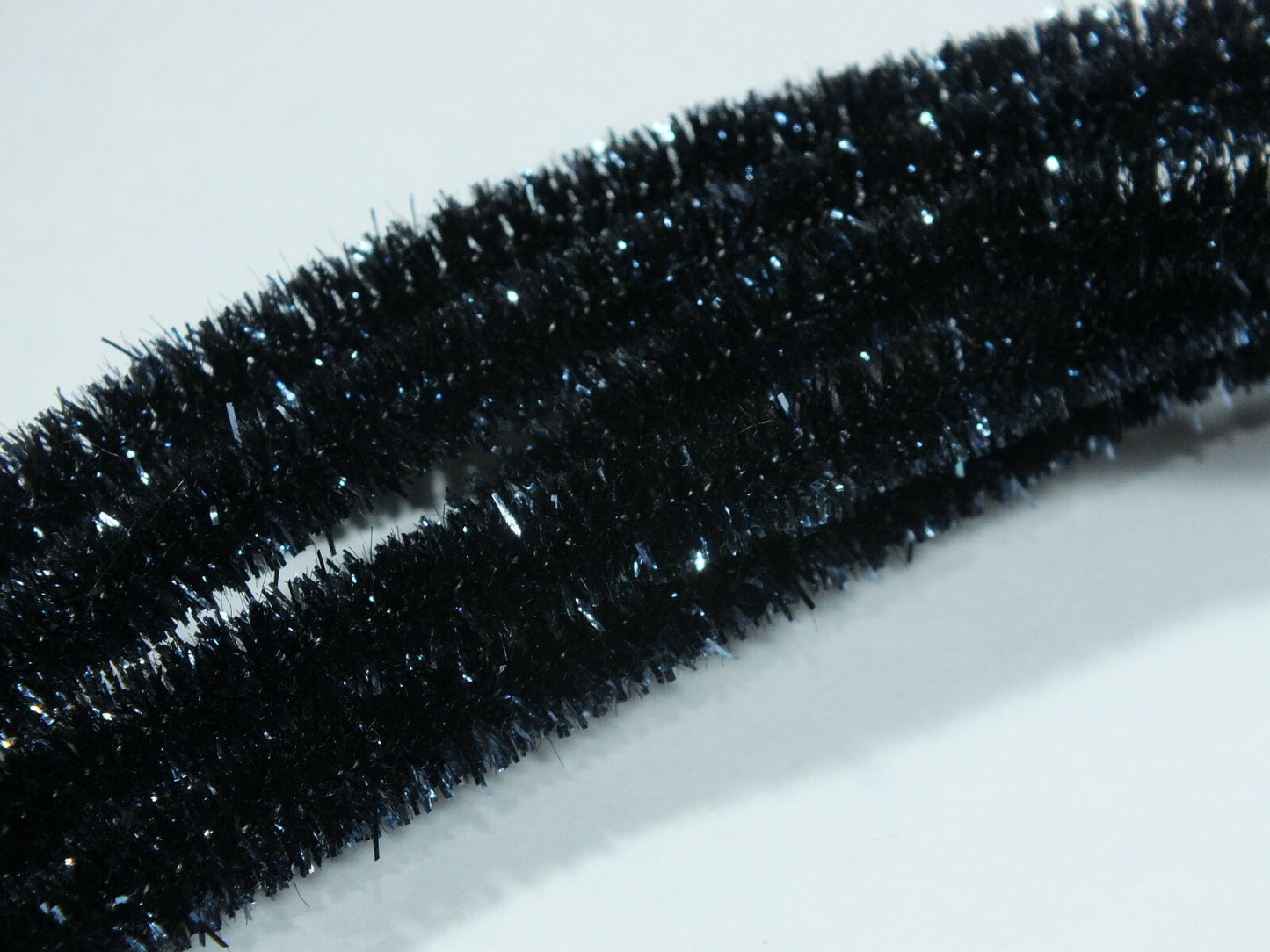 8mm Glitzer Chenille Draht 5 Meter Lurex rund Biegeplüsch Pfeifenputzer in 6 Farben