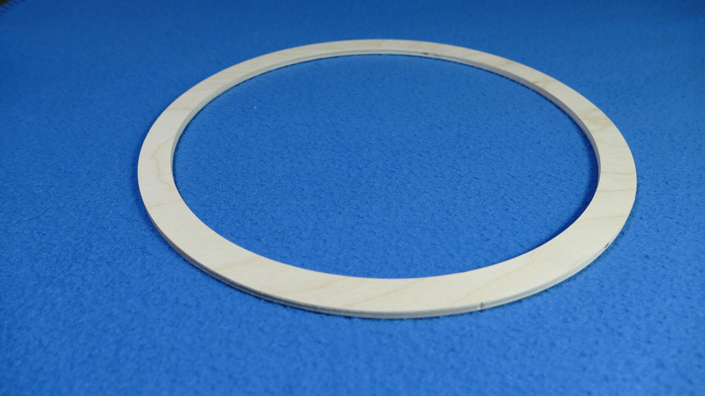 Holzring Ring Birke 23 cm / 20 cm für Traumfänger,  Mobilé, Makramee