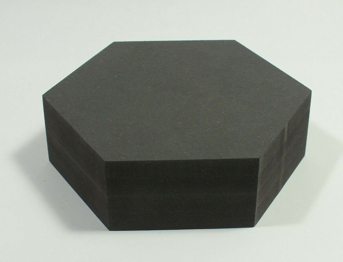 Hexagon Sechseck Holzscheibe Scheibe MDF schwarz 38 mm stark