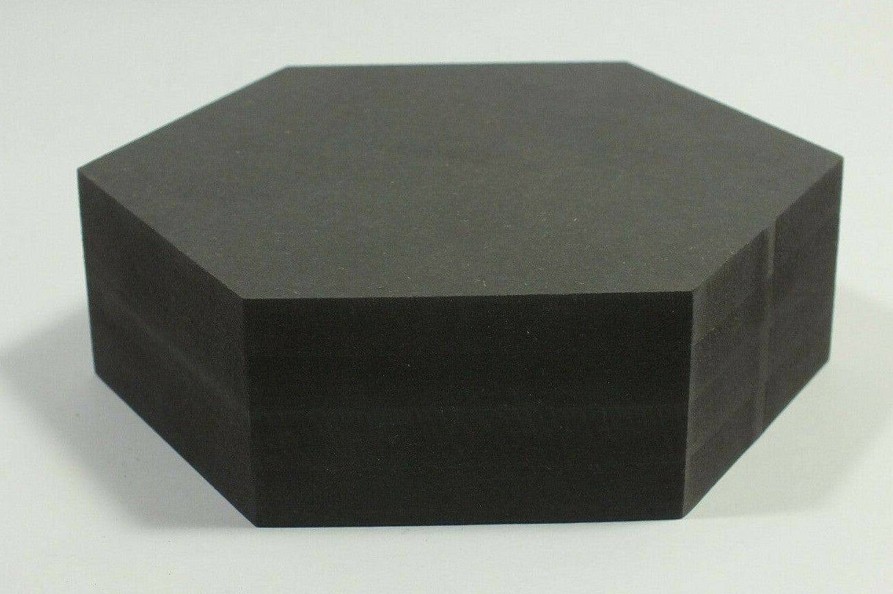 Hexagon Sechseck Holzscheibe Scheibe MDF schwarz 38 mm stark