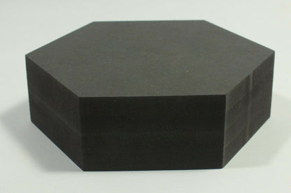 Hexagon Sechseck Holzscheibe Scheibe MDF schwarz 38 mm stark