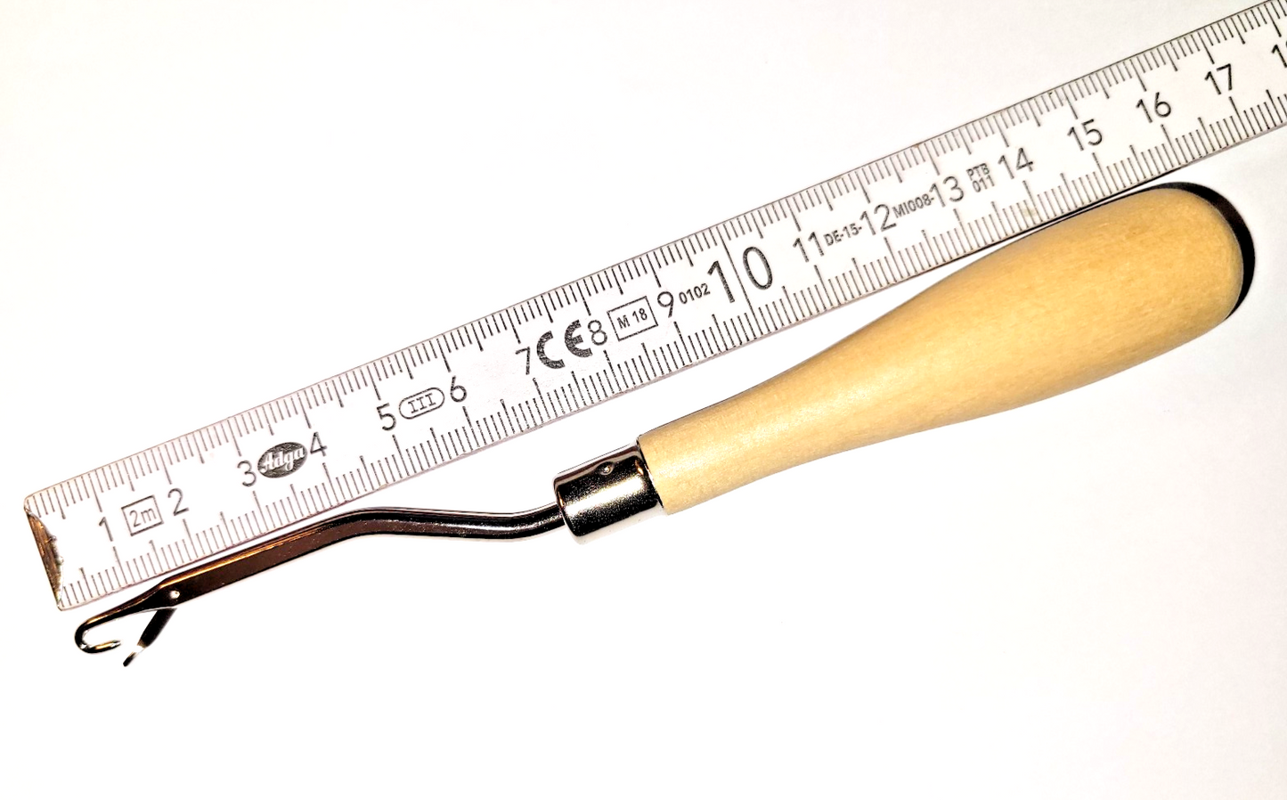 Knüpfhaken mit Holzgriff Teppichknüpfhaken 14 mm
