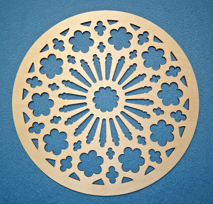 Wandtattoo Mandala filigran aus Holz 28 cm Durchmesser