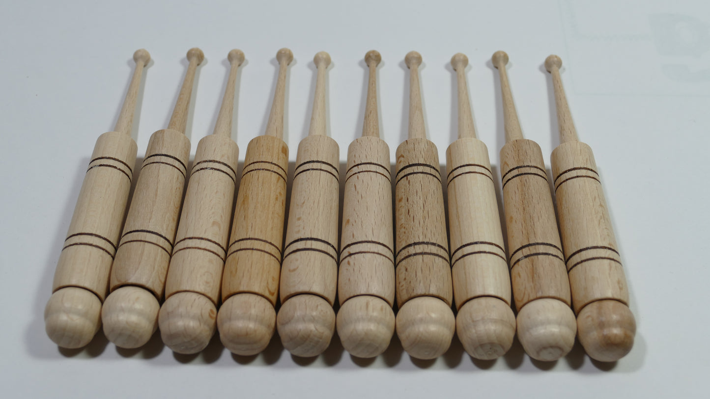 Klöppel 20 Stück = 10 Paar Hülsenklöppel