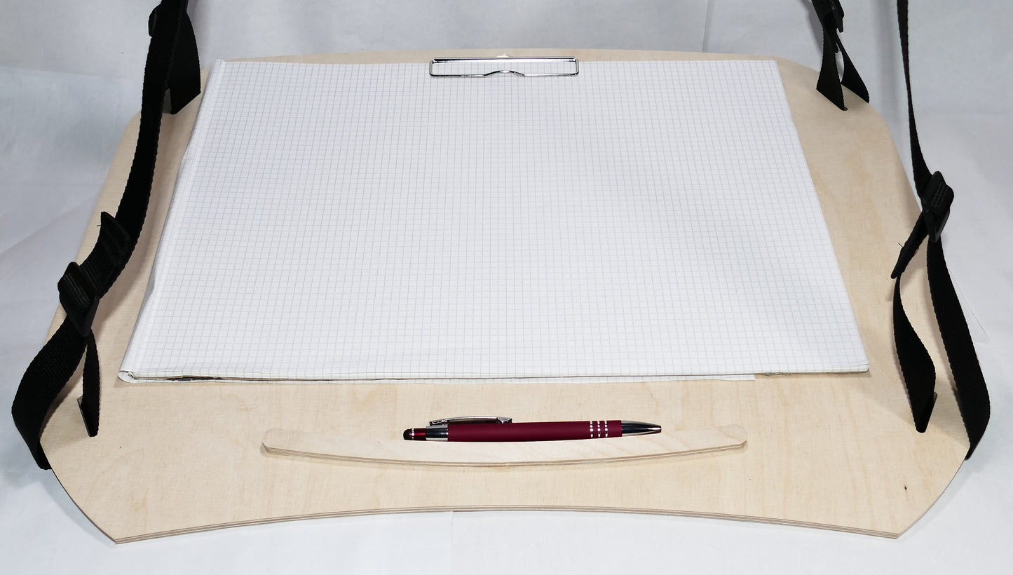 Hände freies Zeichen Holz Klemmbrett Umhängebrett Verstellbarer Gurt für A4 und A3