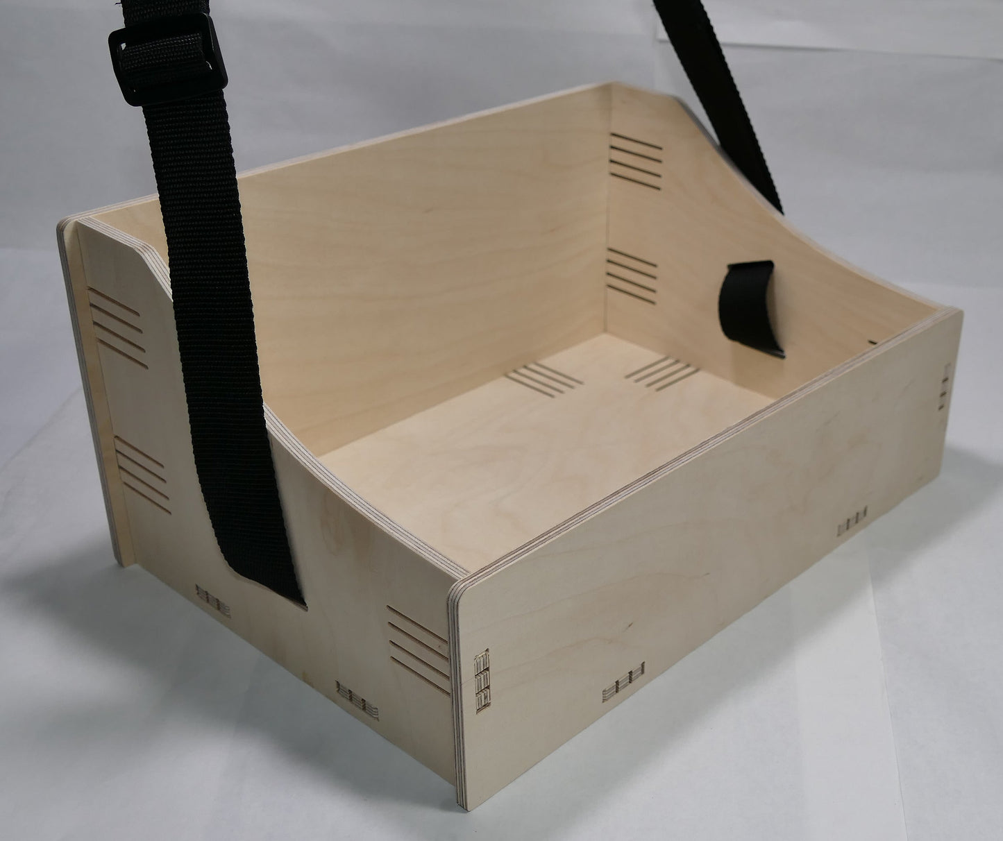 Kleiner Holz Bauchladen Körbchen Bodenplatte Größe A4