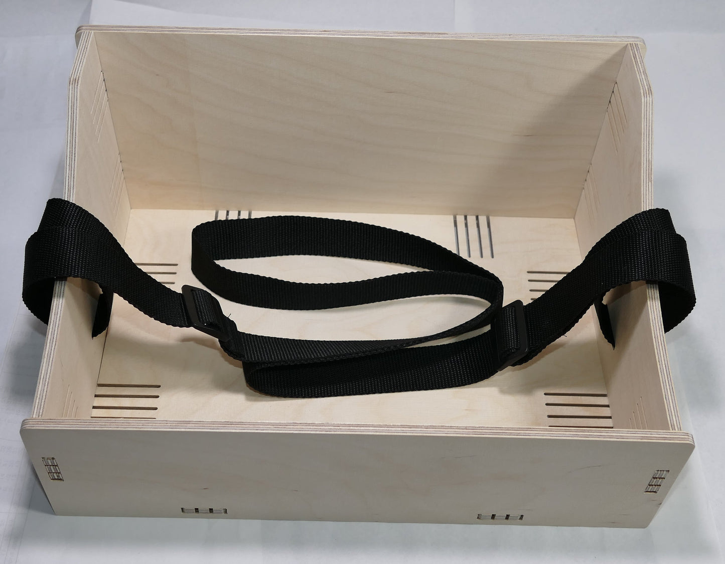 Kleiner Holz Bauchladen Körbchen Bodenplatte Größe A4