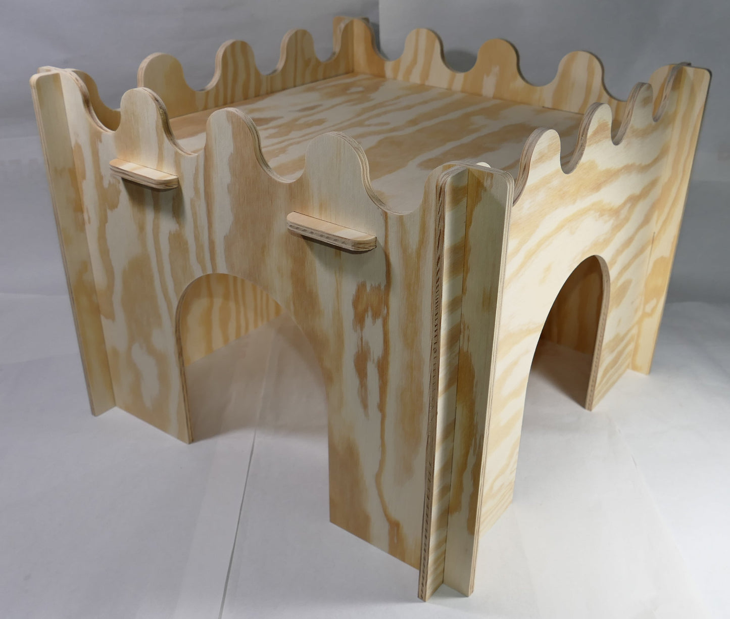 Praktisches großes Hasen Zwerg Kaninchen Haus / Burg zerlegbar aus Holz