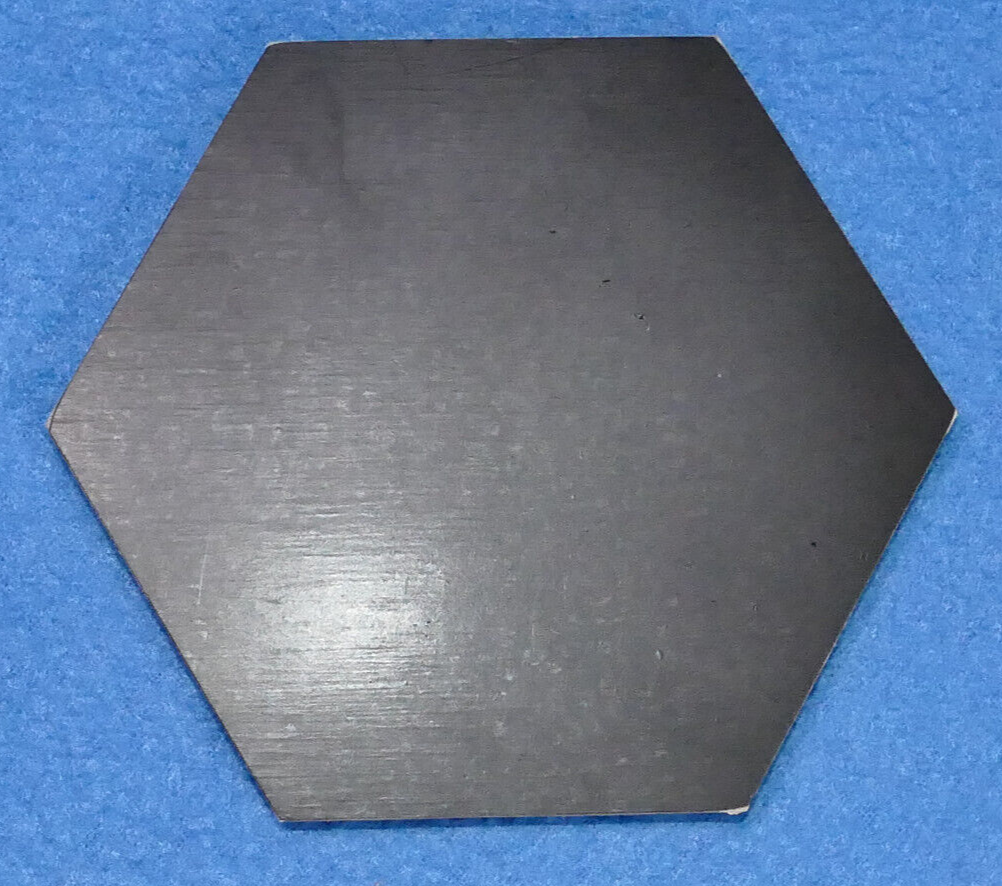 Hexagon Sechseck Holzscheibe Holz schwarz/braun Siebdruck 6 mm stark