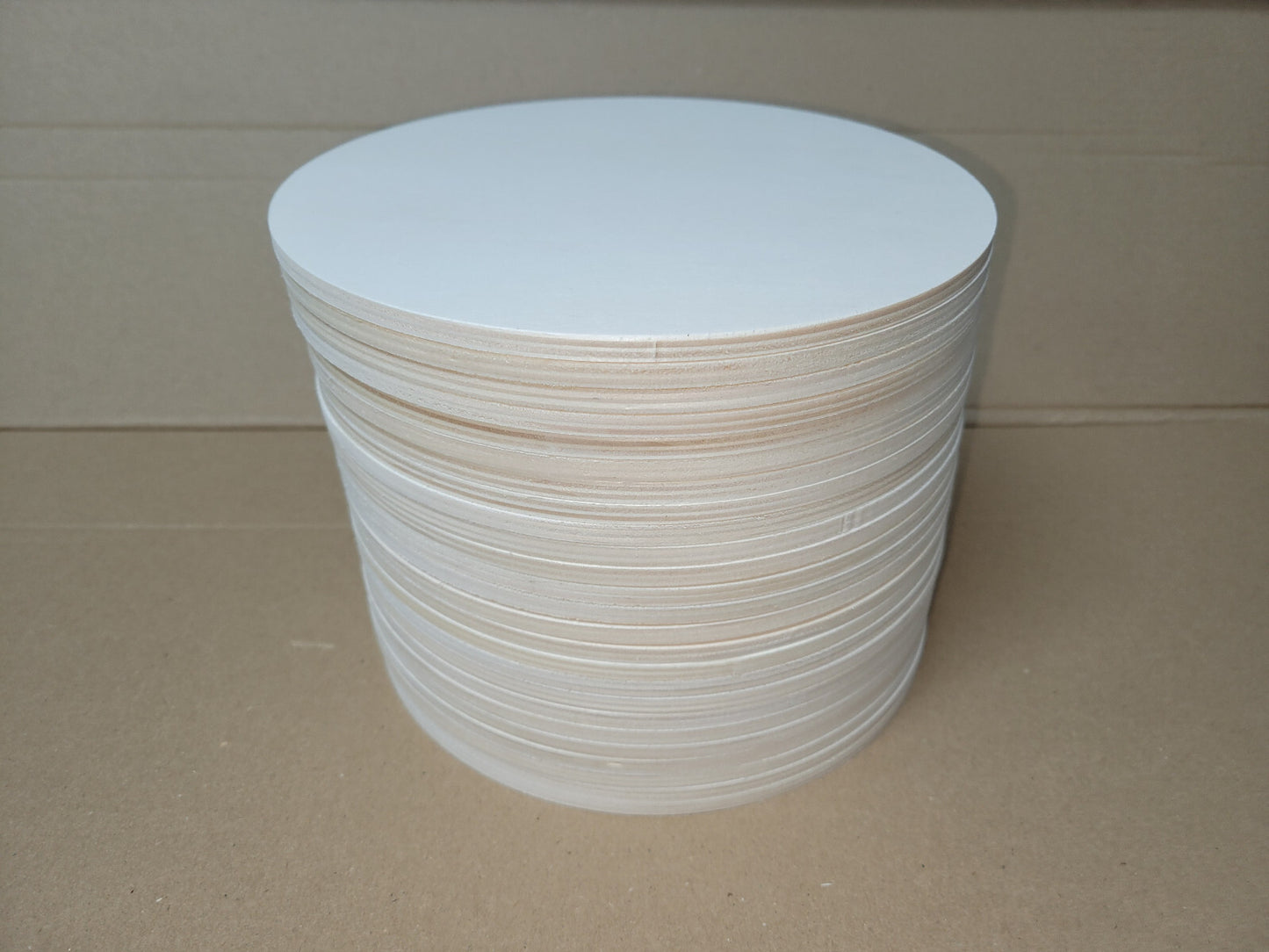 Sonderposten Holzscheiben Pappel Sperrholz 6 mm stark 20 cm Durchmesser Multipack