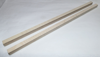 2 x Holzstab Multiplex Birke 1,8 cm stark 47,7 cm x 1,5 cm breit Holz Leisten