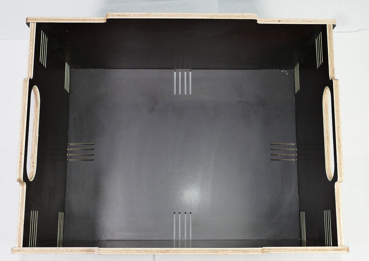 Holz Kiste schwarz/braun Stapelbox Aufbewahrungsbox Lagerbox