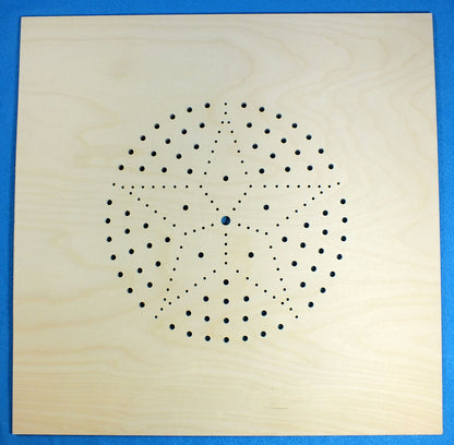 Holz Sitzfläche Sitzplatte Stuhlplatte mit Lochmuster Stern