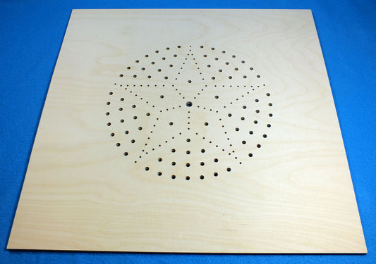 Holz Sitzfläche Sitzplatte Stuhlplatte mit Lochmuster Stern