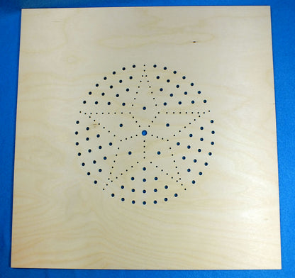 Holz Sitzfläche Sitzplatte Stuhlplatte mit Lochmuster Stern