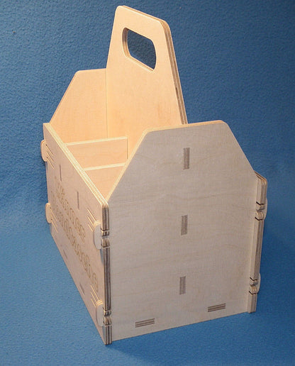 Männer Handtasche Bierträger Holz Flaschenträger Flaschenhalter 6 Flaschen 0,5l