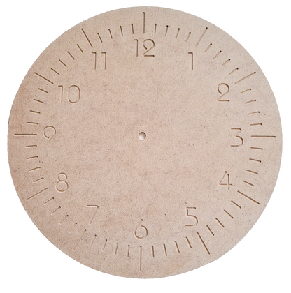 Holz Zifferblatt DIY Wanduhr MDF 3 mm stark, graviert