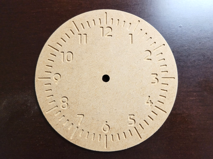 Holz Zifferblatt DIY Wanduhr MDF 3 mm stark, graviert