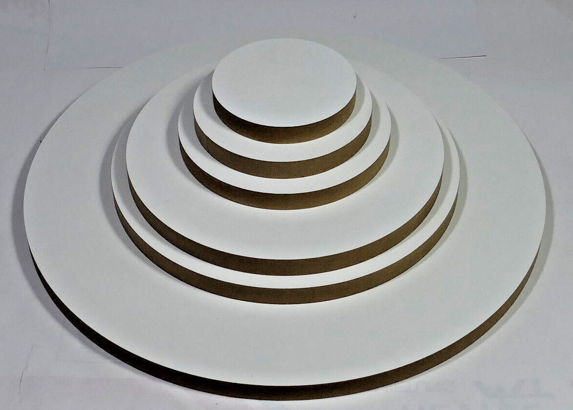 Holzscheiben rund Kreisscheibe MDF beidseitig weiß 12 mm stark