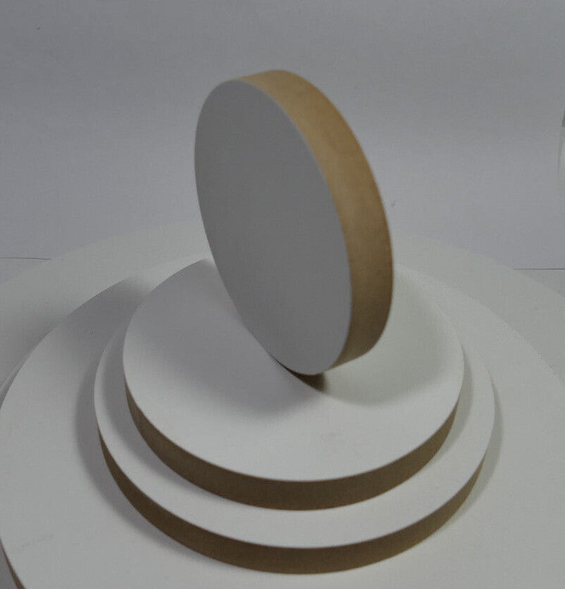 Holzscheiben rund Kreisscheibe MDF beidseitig weiß 12 mm stark