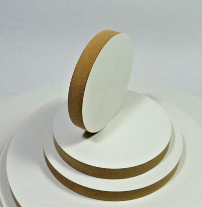 Holzscheiben rund Kreisscheibe MDF beidseitig weiß 12 mm stark