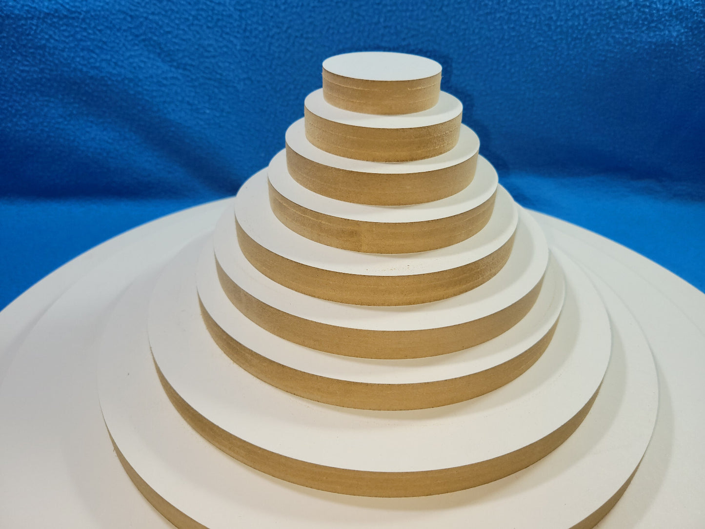 Holzscheiben rund Kreisscheibe MDF beidseitig weiß 16 mm stark